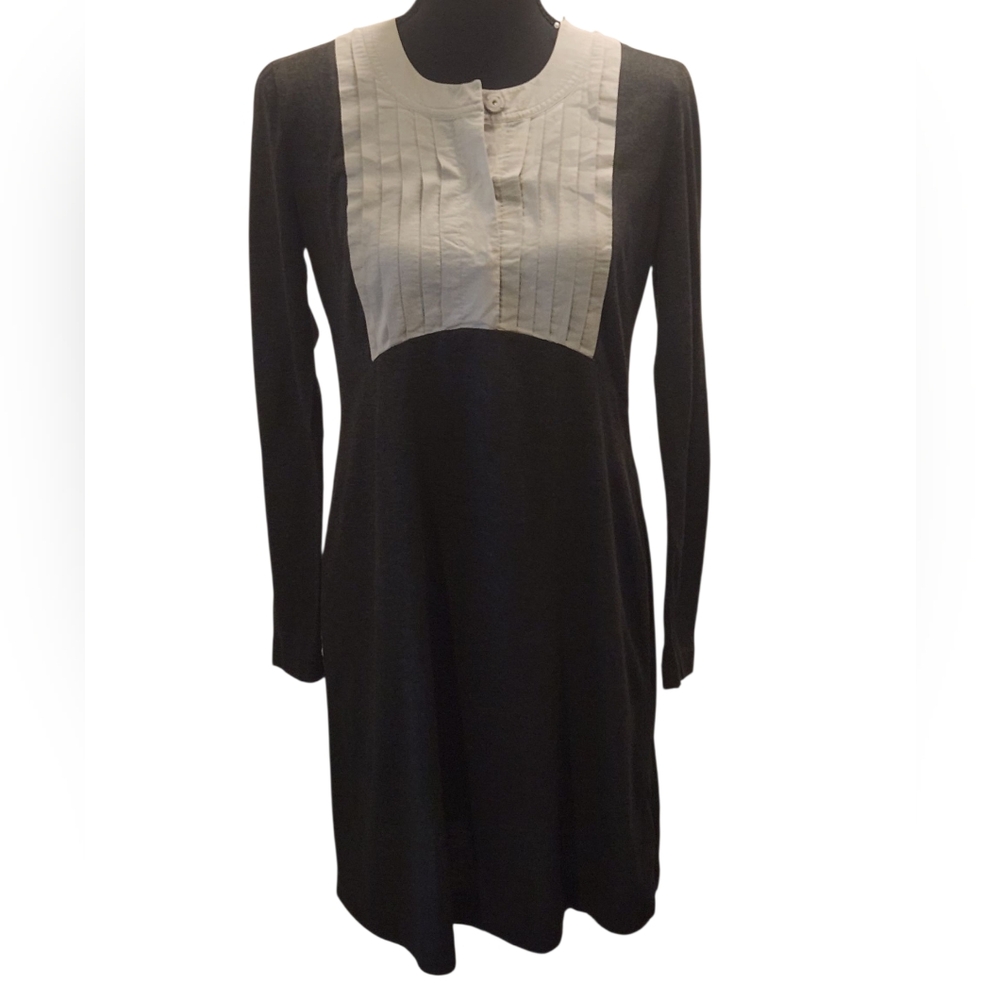 Simply Vera Vera Wang Black Dress With Cream Pleated Front